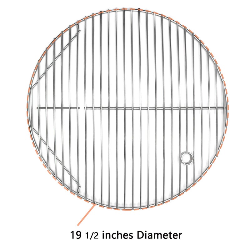 Hongso 19.5" 304 Stainless Steel Round Grill Grates for Akorn Kamado Ceramic Grill, Char-Griller E16620 16620 6719 E56720 6520 16820 6020 6620, Pit Boss K24, Louisiana Grills K24 Charcoal Grill - Image 2